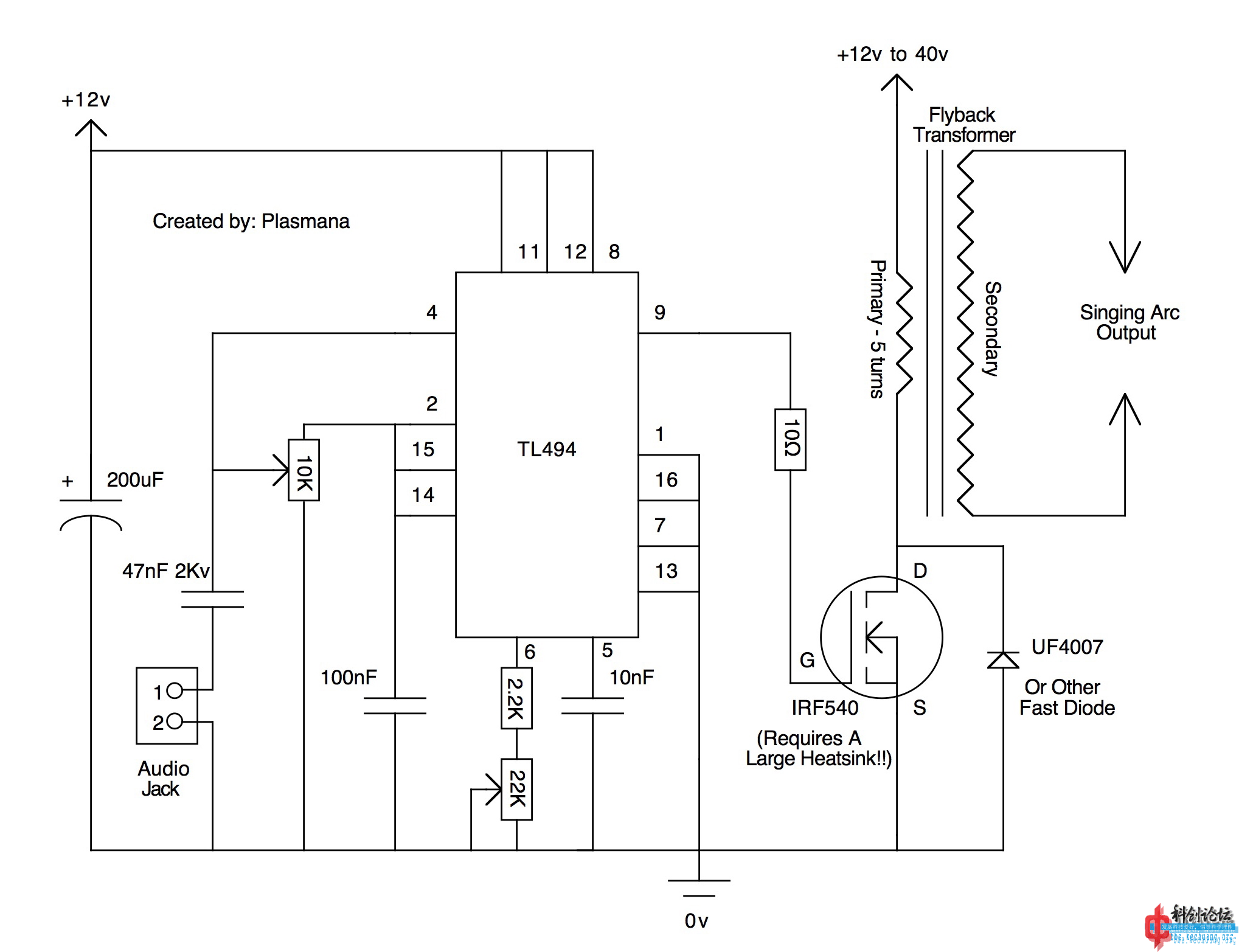 给494灭弧做的线路图