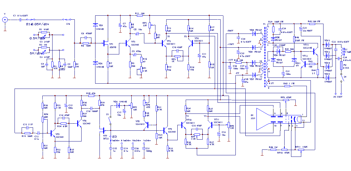 我非常蛋疼脑残的计划自制模拟示波器了大家给点建议吧