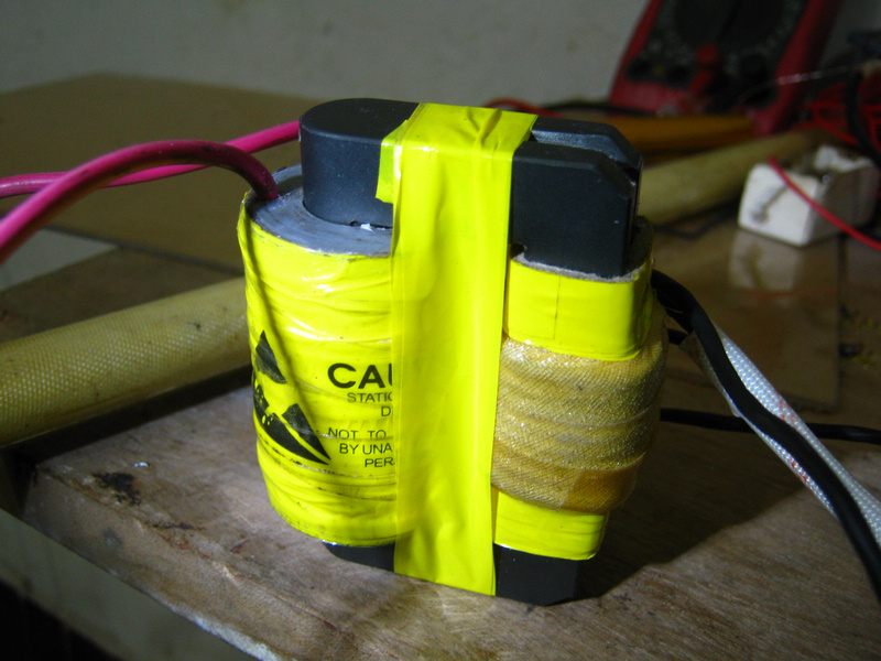 自制高压包及zvs自激电路实测波形